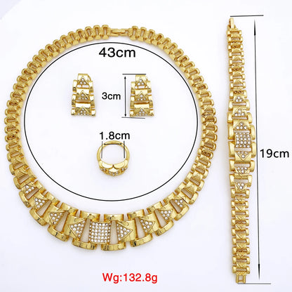 Luxury Design Women Jewelry Set 18K Gold Plated Trending Styles
