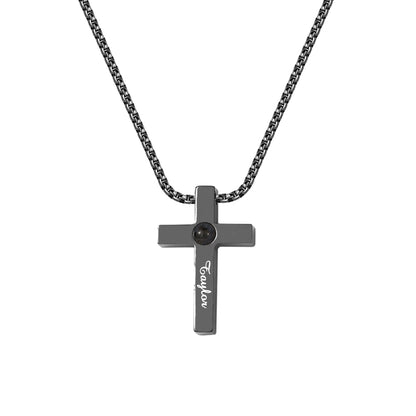 Customized Cross Projection Necklace