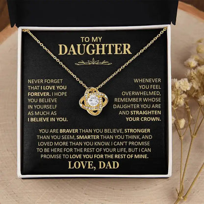To My Daughter – Heart Knot Pendant Gift from Dad