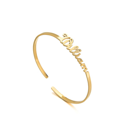 Customized Letters Name Bracelet for Women Men Stainless Steel Jewelry Personalized Heart Bangle