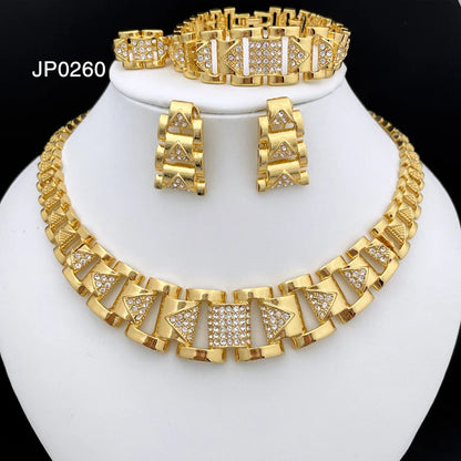 Luxury Design Women Jewelry Set 18K Gold Plated Trending Styles
