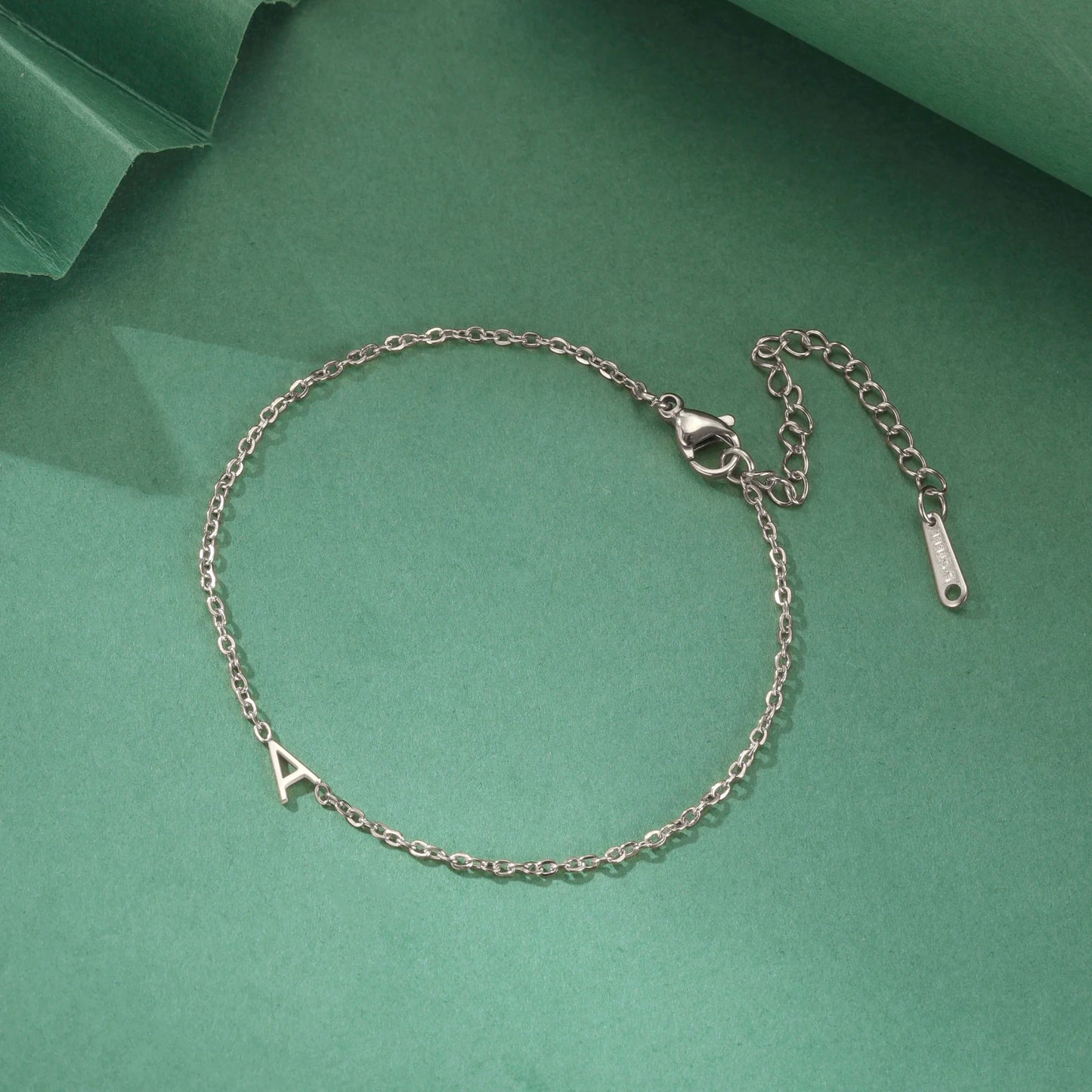 Custom Initial Letter Bracelet For Women - Stainless Steel