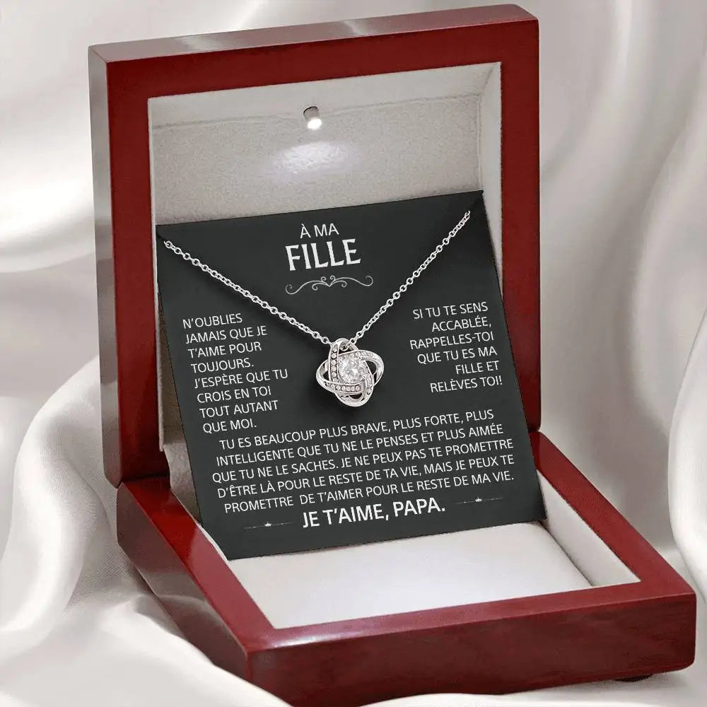 To My Daughter – Heart Knot Pendant Gift from Dad
