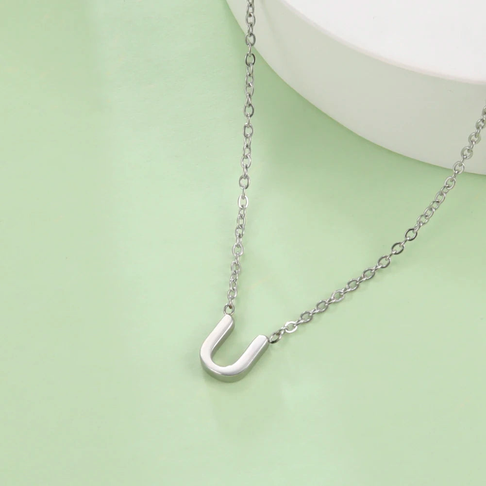 UNIQUEURA Minimalist Initial A-Z Letter Necklace for Women