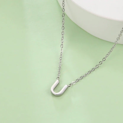 UNIQUEURA Minimalist Initial A-Z Letter Necklace for Women