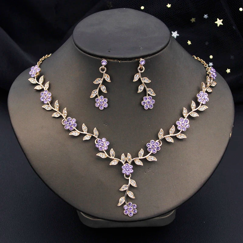 3 Pcs Baroque Bridal Wedding Crown Jewelry Sets and Tiaras For Women