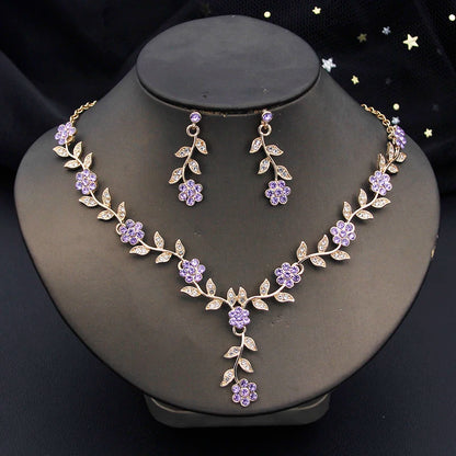 3 Pcs Baroque Bridal Wedding Crown Jewelry Sets and Tiaras For Women