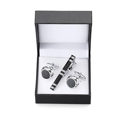 Cufflinks and Tie Clip Set Men's French Shirt Cufflinks