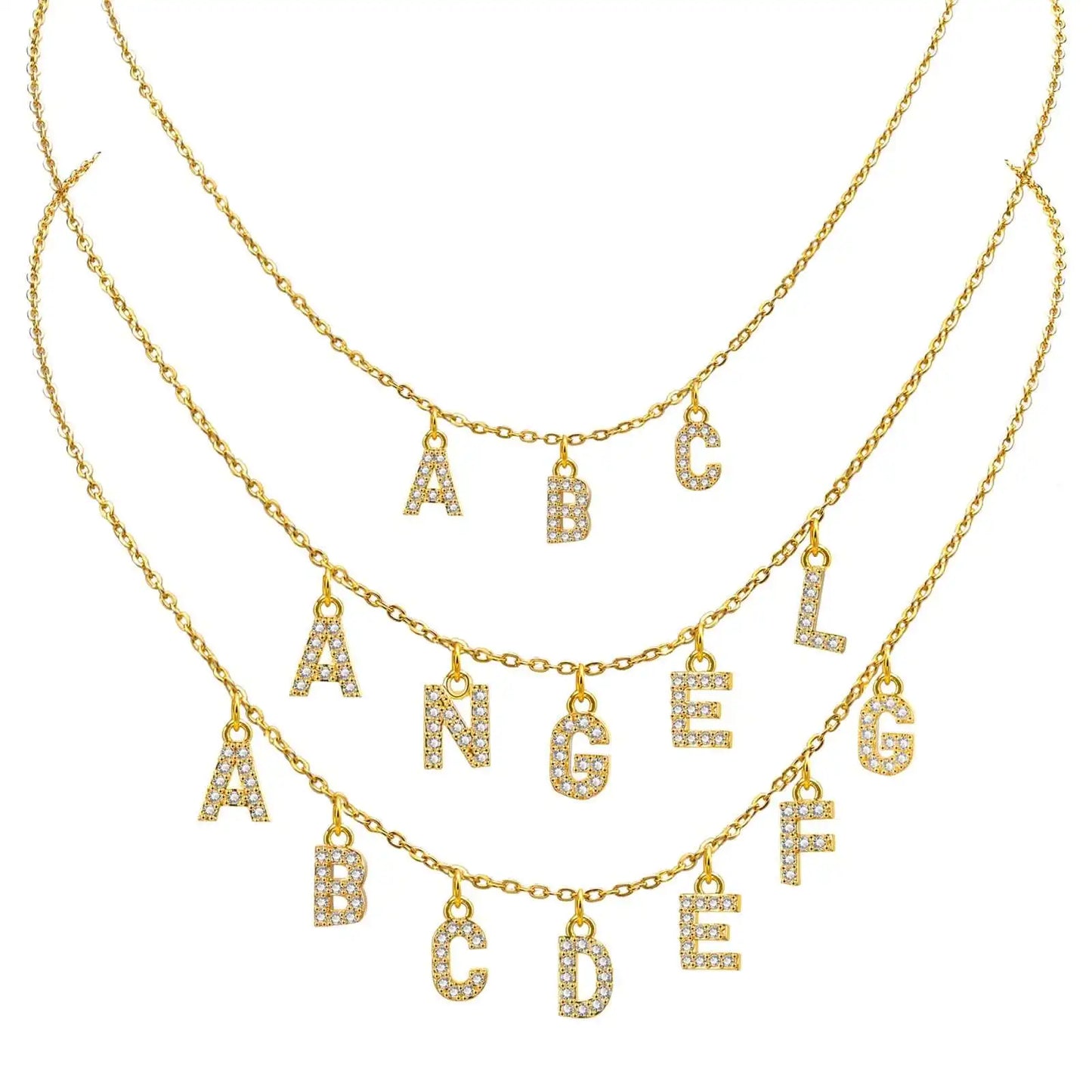 Personalized Letter Name Necklace Stainless Steel For Women