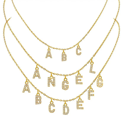 Personalized Letter Name Necklace Stainless Steel For Women