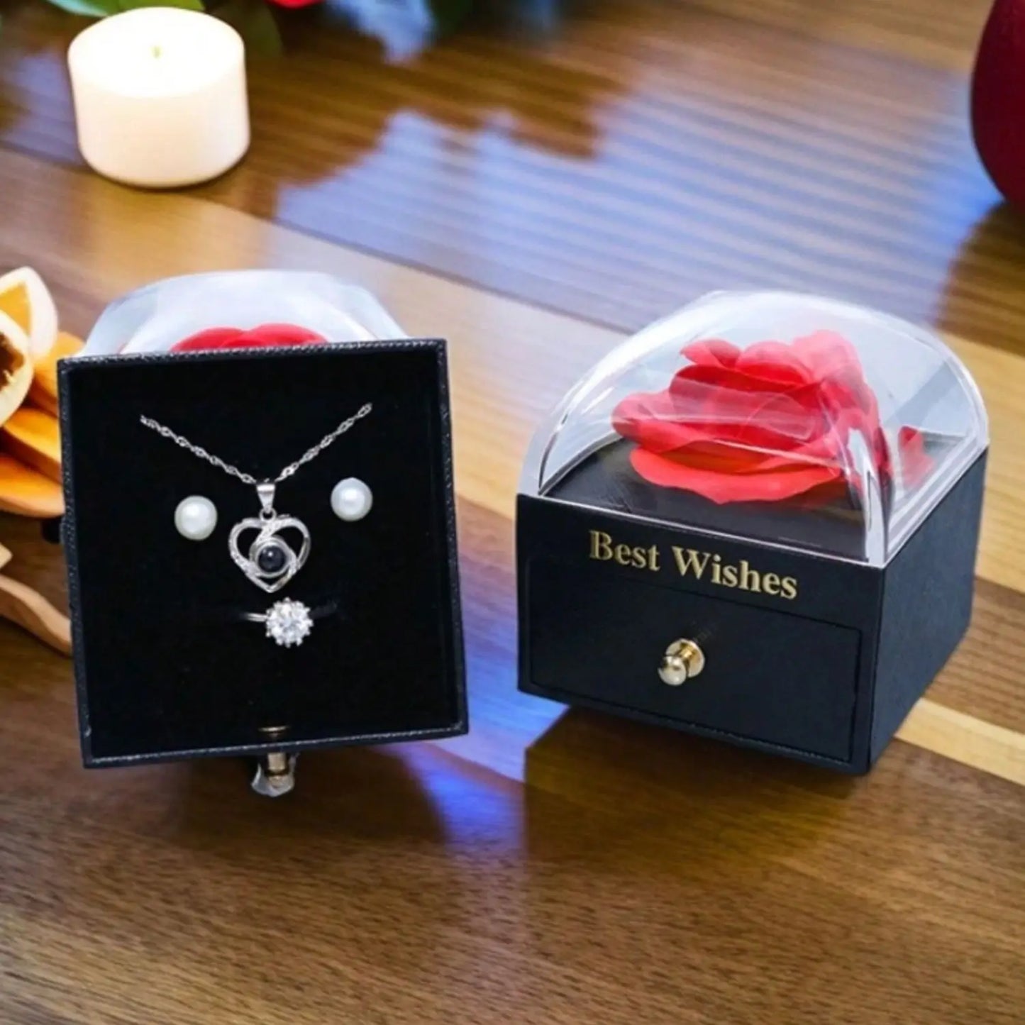 Eternal Rose Gift Box – Romantic Jewelry Box for Couples
