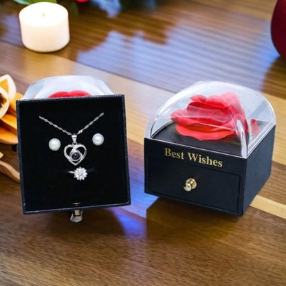 Eternal Rose Gift Box – Romantic Jewelry Box for Couples