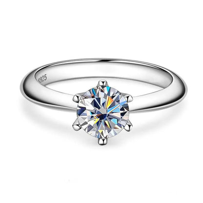 GRA Certified 1CT-5CT Moissanite Ring VVS1 Lab Diamond Solitaire Ring