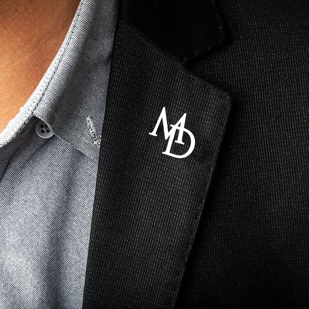 Custom Initials Brooch Stainless Steel Initials Letters