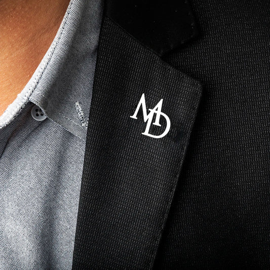 Custom Initials Brooch Stainless Steel Initials Letters