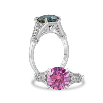 3ct Solitaire Moissanite Ring in 925 Sterling Silver for Women