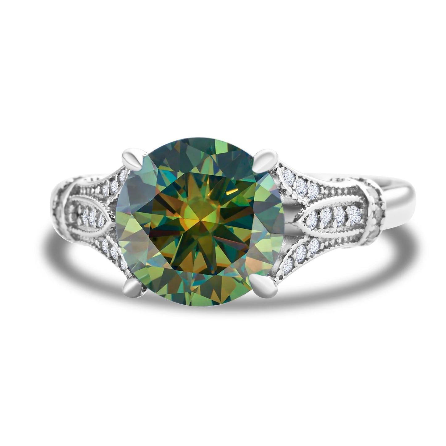 3ct Solitaire Moissanite Ring in 925 Sterling Silver for Women