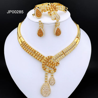 Dubai Gold Color Women Jewelry Set – Classic 18K Gold Plated Elegance