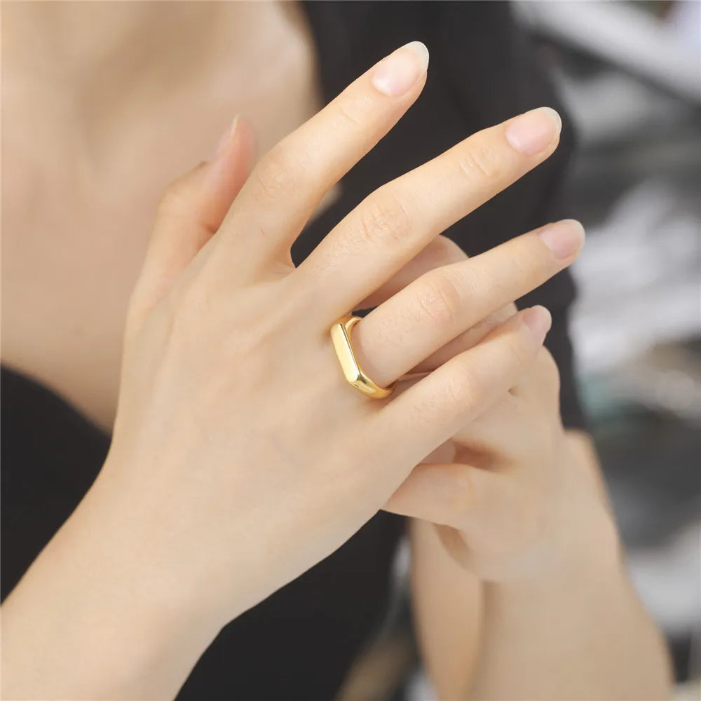 Name Date Customized Rings – Personalized Jewelry for Women Men Stainless Steel
