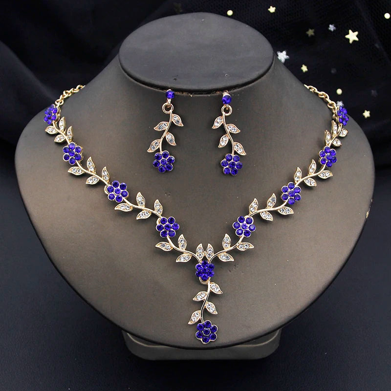 3 Pcs Baroque Bridal Wedding Crown Jewelry Sets and Tiaras For Women