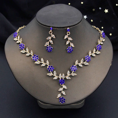 3 Pcs Baroque Bridal Wedding Crown Jewelry Sets and Tiaras For Women