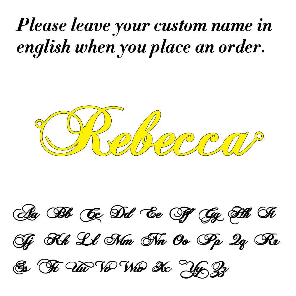 Uniqueura Custom Name Necklace for Women Personalised Cursive Design