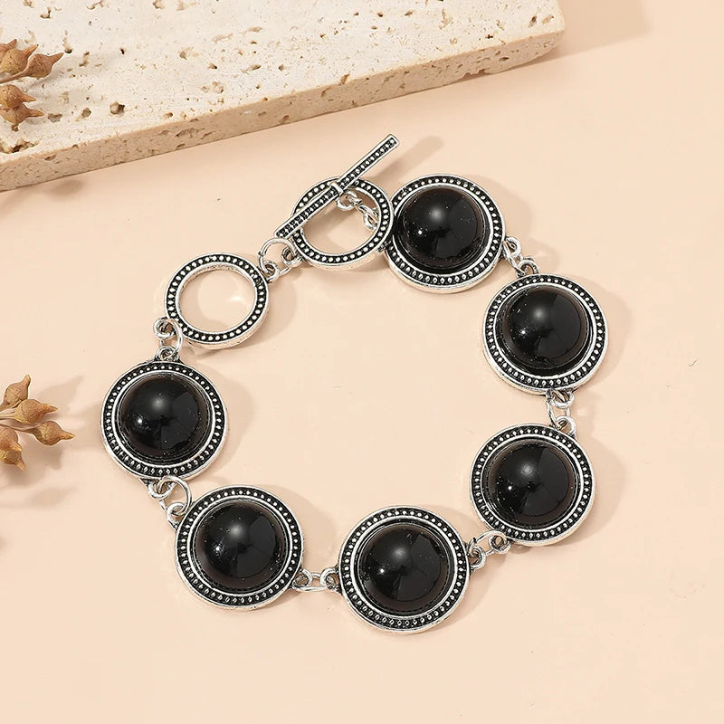 Fashion Boho Vintage Round Pearl Bracelets Bangles For Women