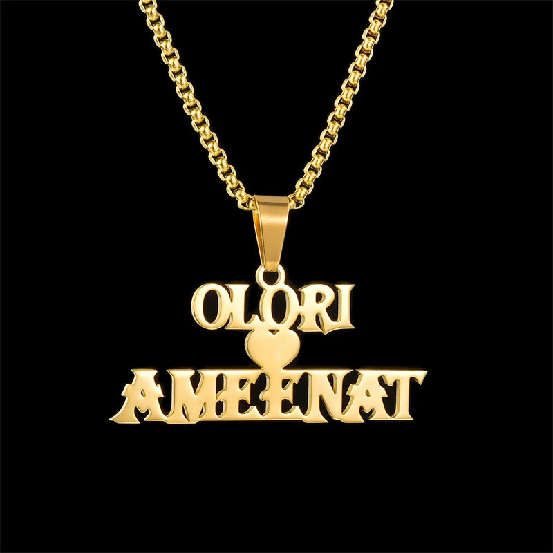 Custom Name Necklace Custom Jewelry Stainless Steel Personalized