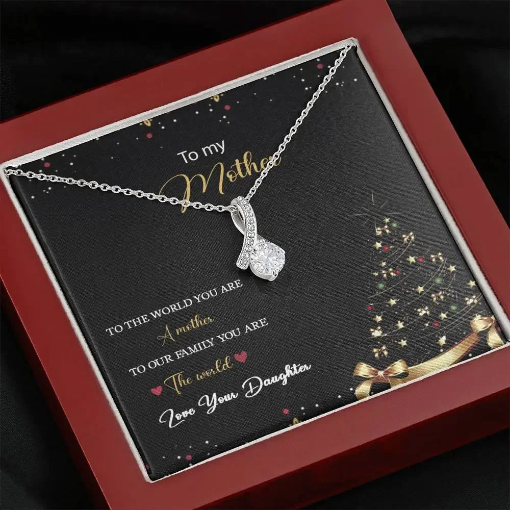 "To My Mom for Christmas" – Alluring Beauty Pendant Necklace Gift
