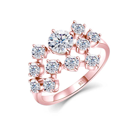 Certified 1.5ct Moissanite Infinity Ring for Women