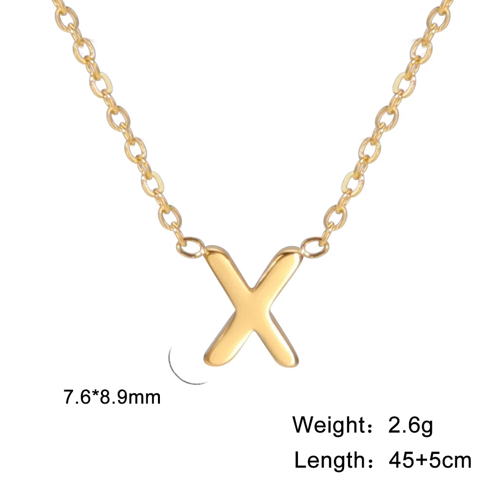 UNIQUEURA Minimalist Initial A-Z Letter Necklace for Women