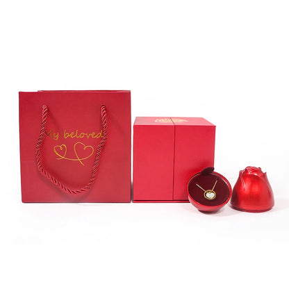 I Love You Projection S925 Necklace – 100 Languages with Rose Gift Box