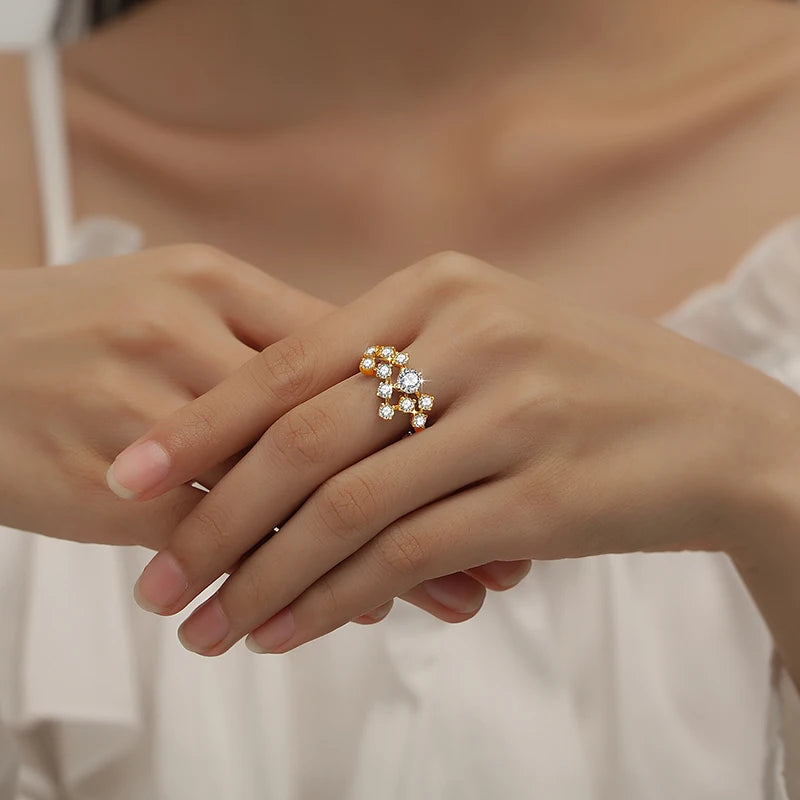 Certified 1.5ct Moissanite Infinity Ring for Women