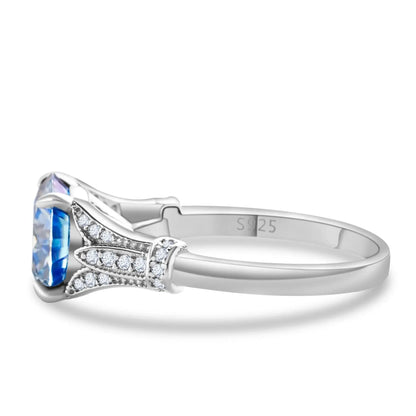 3ct Solitaire Moissanite Ring in 925 Sterling Silver for Women