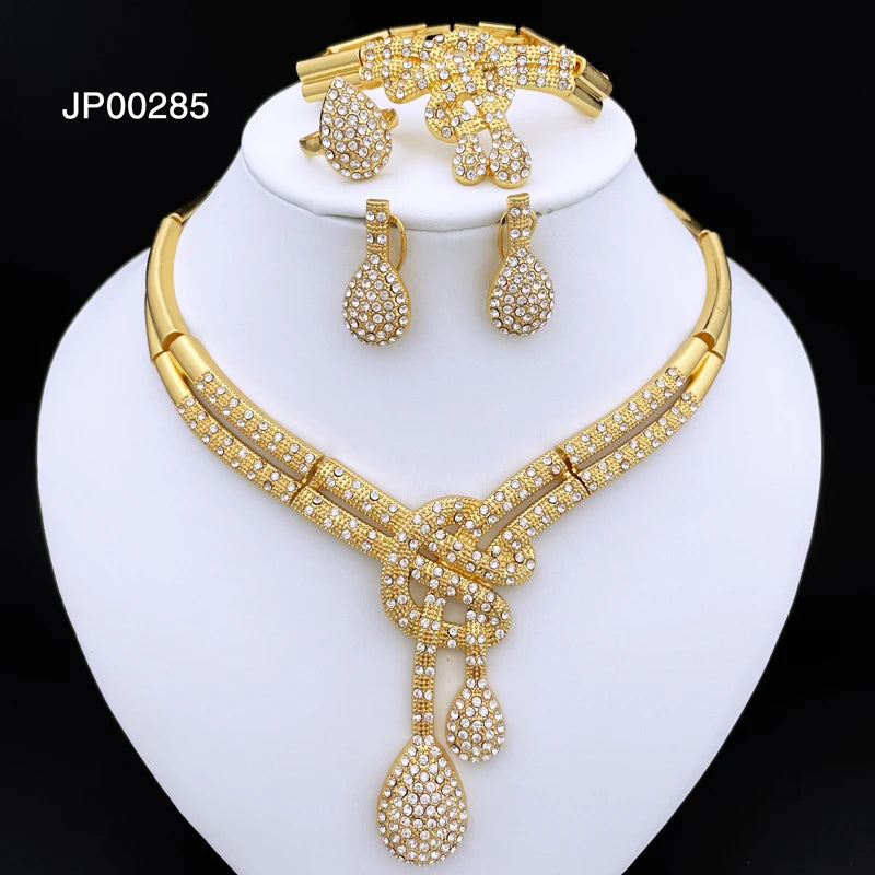 Dubai Gold Color Women Jewelry Set – Classic 18K Gold Plated Elegance
