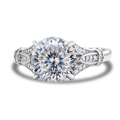 3ct Solitaire Moissanite Ring in 925 Sterling Silver for Women