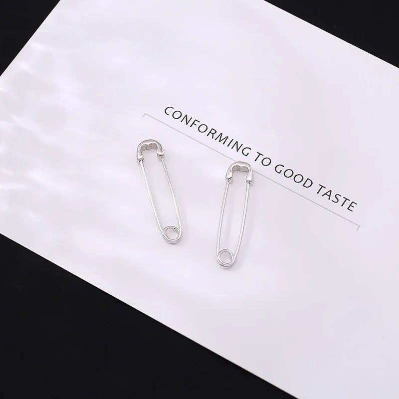 925 Sterling Silver Pin Earrings Unisex New Fashion Ear Stud Jewelry