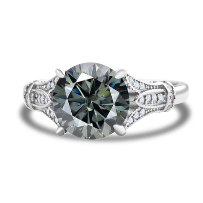 3ct Solitaire Moissanite Ring in 925 Sterling Silver for Women