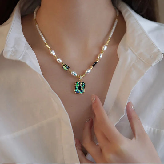 Luxury Freshwater Pearl Pendant Necklace 14K Gold Filled Jewelry