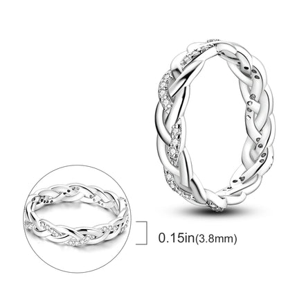 925 Silver Infinite Love Firefly Zircon Rings For Women