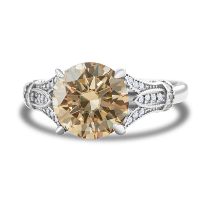 3ct Solitaire Moissanite Ring in 925 Sterling Silver for Women