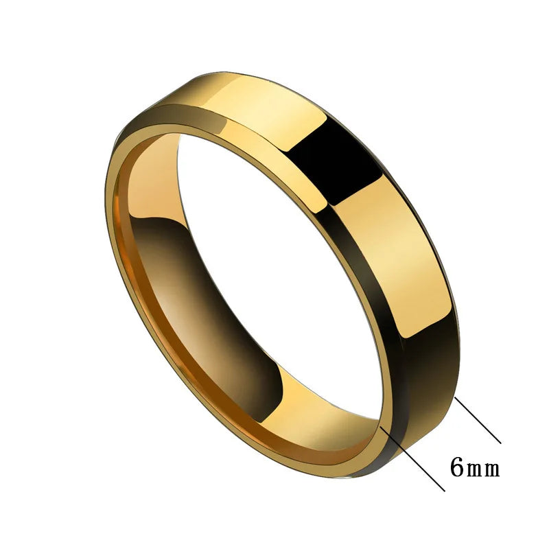 Uniqueura Custom Engrave Names Stainless Steel Women Rings 4mm/6mm