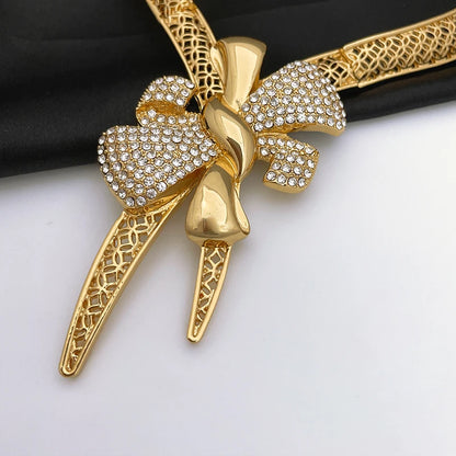 Italy 18K Gold Plated Women’s 4pcs  Bowknot Jewelry Classic Set