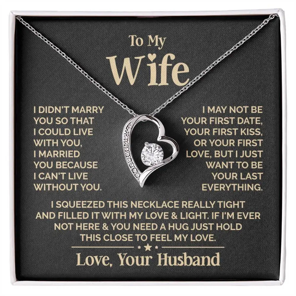 To My Love – Heart Necklace Gift for Wife