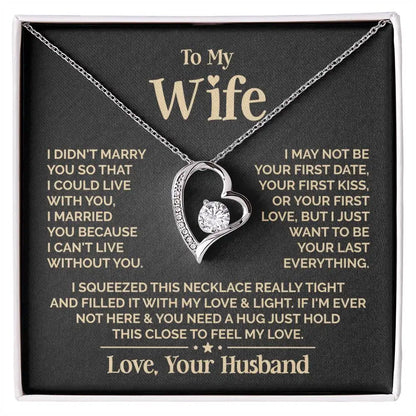 To My Love – Heart Necklace Gift for Wife