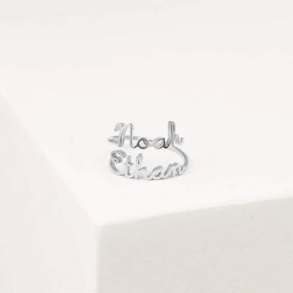 Valentine's Day Gift Personalized Customized Double Name Ring