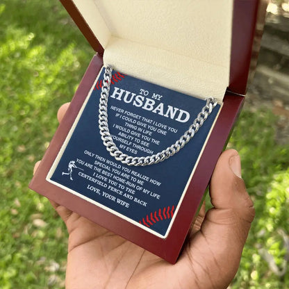 To My Husband – Stainless Steel Cuban Chain Necklace