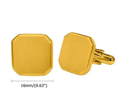 Personalized Men's Shirt Stainless Steel Cufflinks