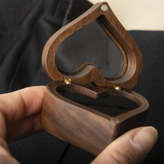 High-end Heart Wooden Box Elegant Keepsake for Jewelry Special Gifts