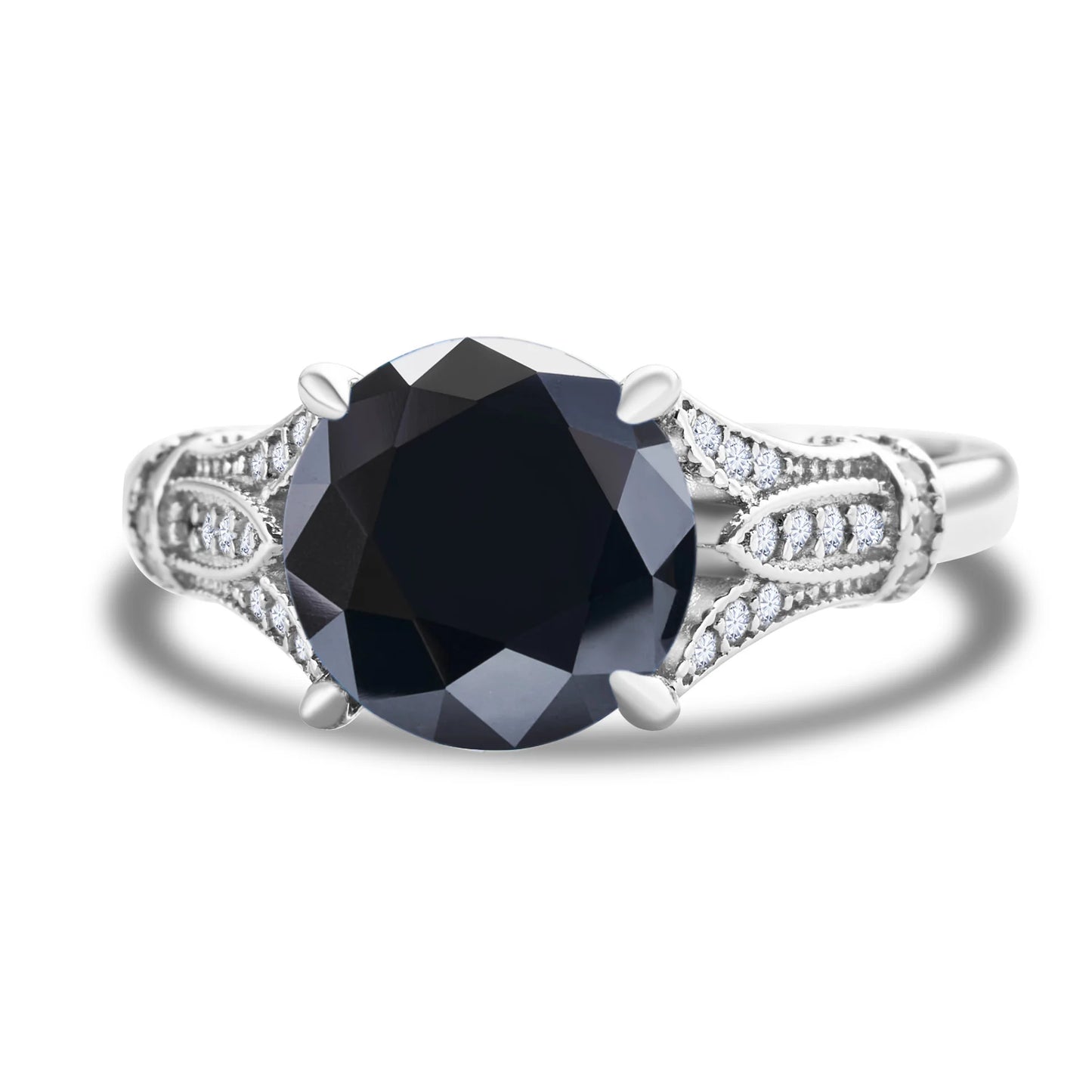 3ct Solitaire Moissanite Ring in 925 Sterling Silver for Women